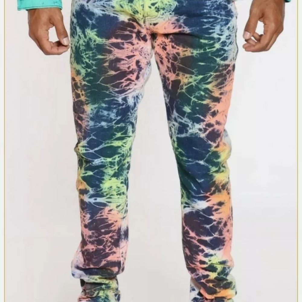 Men's Designer Tie Die Jeans